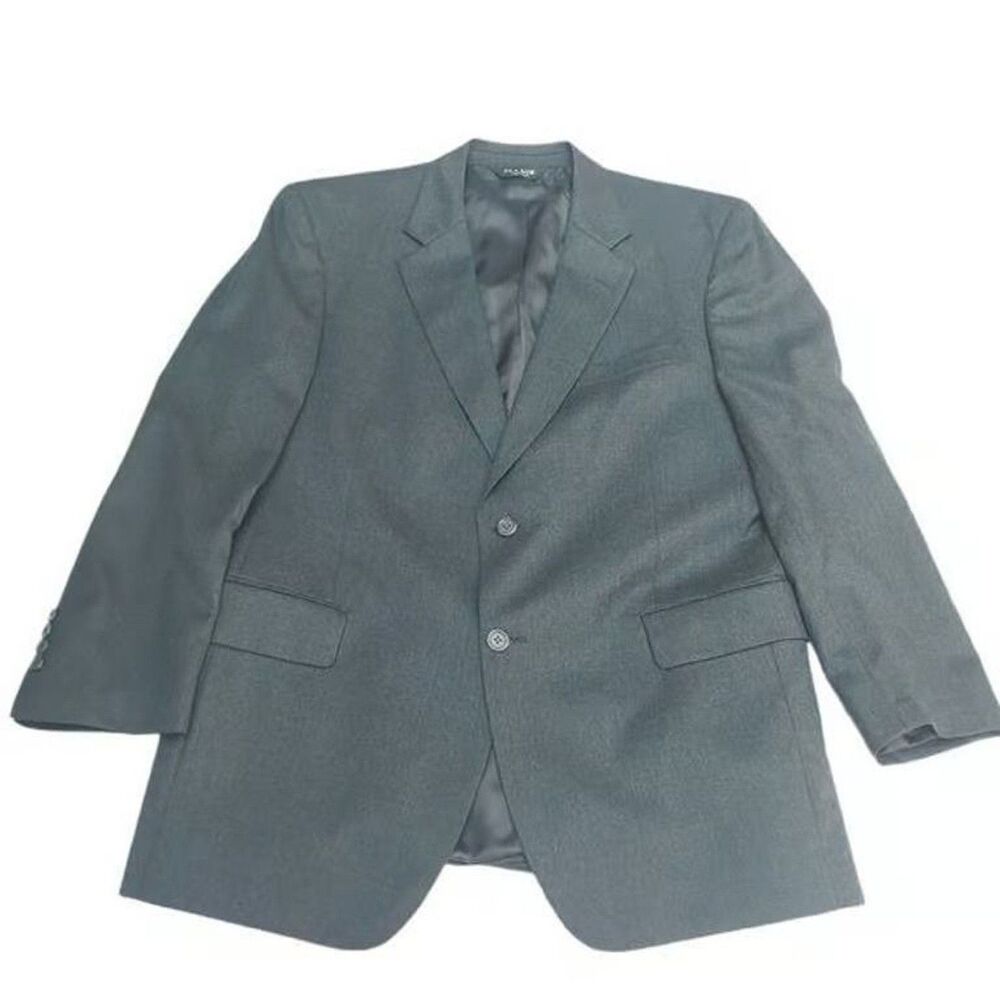 Jos A Bank Wool Cashmere 2 Piece Suit Mens Sz 43R  Pleated & Cuffed Pants 36x30